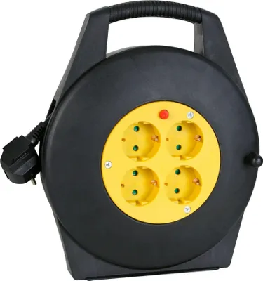 Produktbild von Perel Kabeltrommel, Kabelrolle Innenbereich, Verlängerungskabel, Stromtrommel, Kabelaufroller, 4