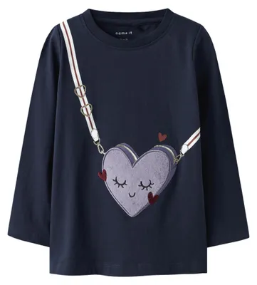 Immagine prodotto di NAME IT, top "Nmftelia Ls" per bambine, giacca blu navy, taglia 110 cm