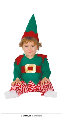 Produktbild von Fiestas Guirca Weihnachtself Kostüm 82-83 cm für Kinder