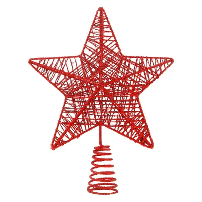 Produktbild von Christbaumspitze und Tannenbaum-Aufstecker - Ideale Spitze für den Weihnachtsbaum zu Weihnachten (Rot)