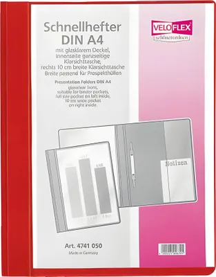 Produktbild von Veloflex 4741021, Rot, PVC, DIN A4, 2 Taschen