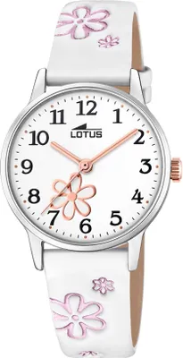 Produktbild von Lotus Jugend Kinder Uhr Classic Elegant Leder Armbanduhr weiß UL18863/1