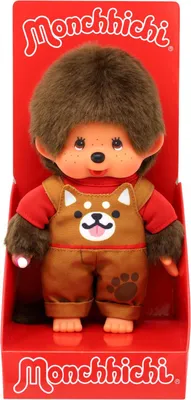 Obrázek produktu pro Chlapec s dungaresem Shiba | 20 cm | Panenka Monchhichi | Móda