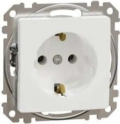 Zdjęcie produktu dla Gniazdo SCHUKO Sedna Design biały błyszczący SDD111025 Schneider Electric