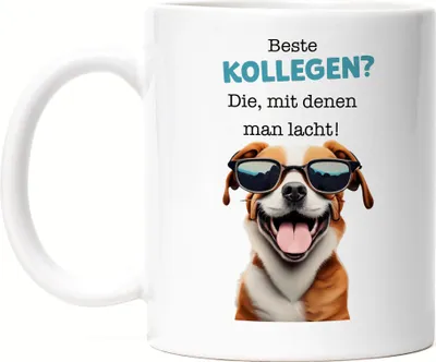Produktbild von Beste Kollegen? Die mit denen man lacht Tasse Weiß Abschied Kollege Kollegin Dankeschön