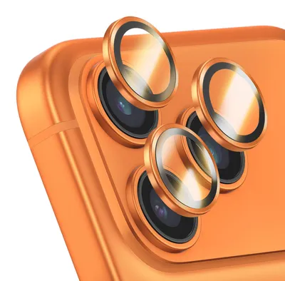 Produktbild von Rhinoshield, Kamera-Schutzglas iPhone 17 Pro / Pro Max kratzfest, Orange