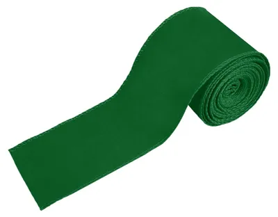 Samtband mit Drahtkante 6,3 cm x 6 m, Grün