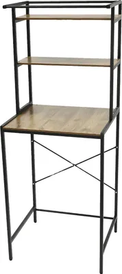 Produktbild von Lagerregal, dreistufiges Design, verstellbare Gummifüße, schwarz