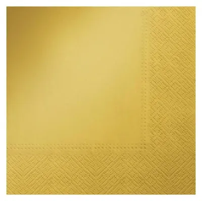 Obrázek produktu pro Jednobarevné zlaté ubrousky 33 x 33 cm SDL552408