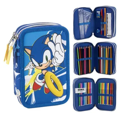 Produktbild von Sonic the Hedgehog Power Run Gefülltes Federmäppchen mit 3 Etagen
