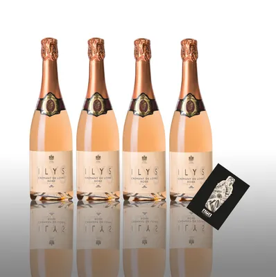 Produktbild von Ilys ROSE Brut 4er Set Cremant de Loire Rose 4x 0,75L (12,5% Vol) Frankreich- [Enthält Sulfite]