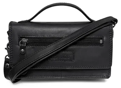 Produktbild von Benthill Reisebrieftasche XXL Echt-Leder - Umhängetasche aus echtem Leder - Travel Dokumententasche - Großes Portemonnaie - Handgelenktasche