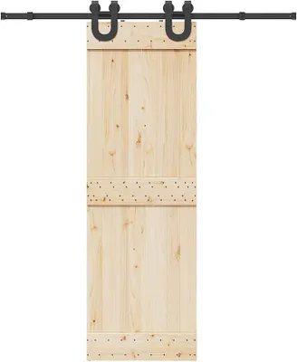 Produktbild von Schiebetürbeschlag-Set 183 cm Stahl Schwarz, Schiebetürsystem, Schiebetür Beschlag - 4009720