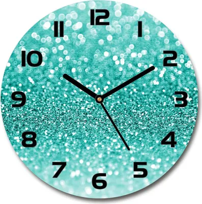 Produktbild von Wanduhr aus Glas 30fi Glasbild Glasuhr Gehärtetes Glas - schwarze-zeiger - Frippery