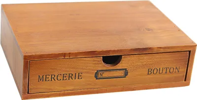 Image de Boîte en bois vintage Organisateur de tiroirs Organisateur de rangement de bureau Boîte de rangement de table en bois