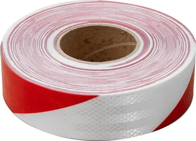 Produktbild von Reflektierendes Klebeband selbstklebend weiß rot 45 m Rolle 50 mm Konturmarkierung für Fahrzeugkonturen auf starren glatten Flächen