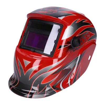 Produktbild von Automatik Solar Schweißhelm mit UV-Schutz, autom. Verdunkelung, Feuerhemmend, schnelle Schaltzeiten - Design: Red Head
