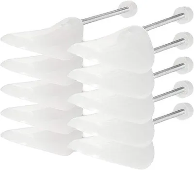 Produktbild von Satz von 5 paar Schuheisen mit verstellbarer Größe 38-44, Plastik-Schuheform, Verstellbarer Länge, Transparenz