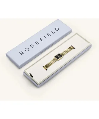 Image de Rosefield Octagon XS Schwarzgold Damenuhr