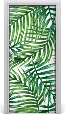 Produktbild von Tulup Türaufkleber 95x205 cm Dekorative Aufkleber Selbstklebend Wasserdichte Tapete Abnehmbar Schlafzimmer Wohnzimmer Wohnkultur - Palmenblätter