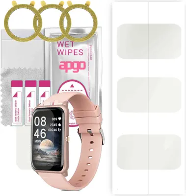 Produktbild von apgo 3 Stück Schutzfolie, Matt, kompatibel mit jpantech  Smartwatch, Hydrogel Displayschutzfolie mit Positionierhilfe, Displayfolie, robust und kratzfest