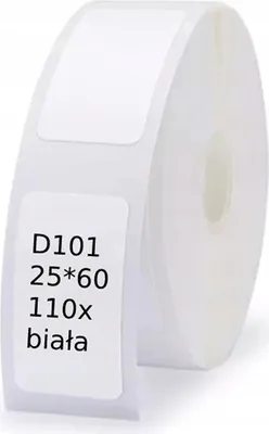 Produktbild von EDIBAZZAR | NIIMBOT Thermoetiketten 25x60mm 110 Stück WEISS D101