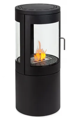 Produktbild von blumfeldt Fiamme Circulo Ethanol Kamin - Kamin Ethanol mit bis zu 5 h Brenndauer, Edelstahlbrenner mit 1,2 Liter Volumen, verbrennt geruchsneutral und rückstandsfrei, Löschwerkzeug, schwarz