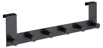 Obrázek produktu pro WENKO kovový věšák na dveře Celano v černé barvě 39 x 11 x 5,5 cm