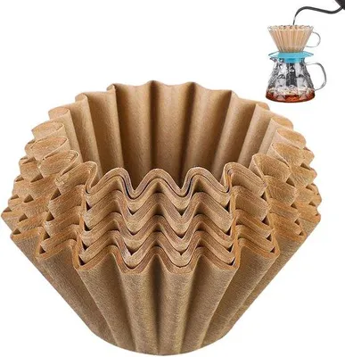 Obrázok produktu pre Filtračný papier na kávu – pre príslušenstvo na prípravu filtrovanej kávy – nebledený – 4,5 x 7 cm