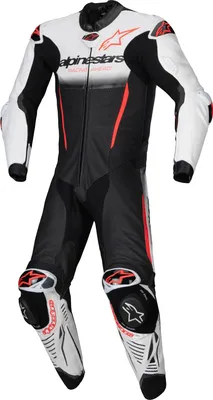 A full-body view of a motorcycle racing suit.