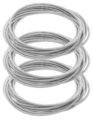 45 Federdraht-Armbänder, Silber, Stahl, 2-1/4 Zoll, DIY
