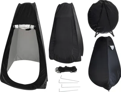 Immagine prodotto di Tenda doccia spogliatoio wc portatile nera