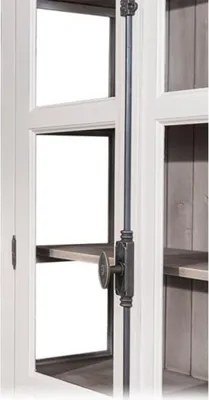 Produktbild von Casa Padrino Landhaus Vitrinen Schrank Küchenschrank 109 x H 210 cm- Esszimmer Schrank Wohnzimmer Antik Landhaus Stil