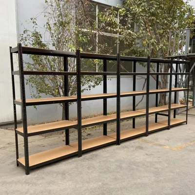 Immagine prodotto di Scaffale metallico – scaffale per magazzino con 5 ripiani – 200 x 100 x 50 cm – capacità di carico 875 kg – 175 kg per ripiano – colore nero