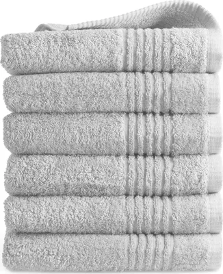 Produktbild von PHLOX Handtücher Set - 6 Teilig - 100% Baumwolle 600 g/m² - 50x100 cm - Frottee, Weich - Creme Hellgrau
