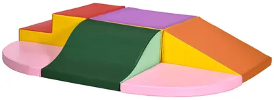 Productafbeelding van HOMCOM Schuimblokken, 6-delig. Zachte bouwstenen, modulaire kinderspeelset