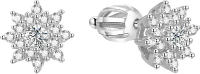 Immagine prodotto di Orecchini a fiore in argento glitterato AGUP1442S