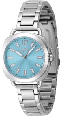 Produktbild von Invicta Wildflower 47325 Damenarmbanduhr - Quartz Bewegung - Edelstahl mit Blauem Zifferblatt - 32 mm