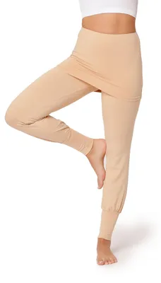 Produktbild von Bellivalini Damen Yogahose mit Rock Lang Bequeme Yoga Hose BLV50-275 (Nude, S)