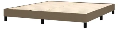 Produktbild von Boxspringbett mit Matratze Taupe 160x200 cm Stoff Polsterbett