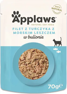 Produktbild von APPLAWS Tuna fillet with sea bream in broth - nassfutter für Katzen - 70g