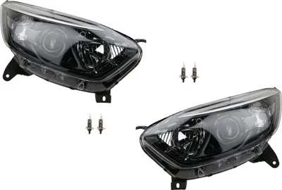 Imagen del producto de Faros delanteros compatibles con Renault Captur, modelo de 06/13 a 03/17, con bombillas H1/H1, lado izquierdo y derecho