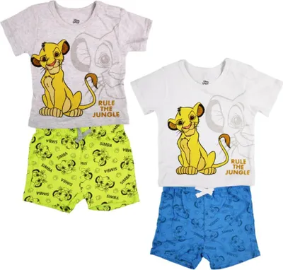 Produktbild von Disney König der Löwen Simba Baby Jungen T-Shirt plus Shorts – Grün / 68