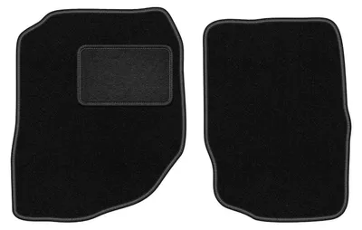 Produktbild von Velours-Fußmatten Vorne passend für Dodge Durango II (SUV, Bj. 2002-2010) –  schwarz, passgenau, mit Befestigungen set 2 Stk. - STANDARD