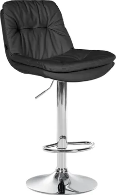 Produktbild von CLP Barhocker Laurel Kunstleder höhenverstellbar und drehbar schwarz Material Gestell Metall in Chromoptik