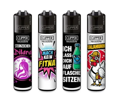 Produktbild von Clipper Feuerzeug 4er Set Jugendwort #11