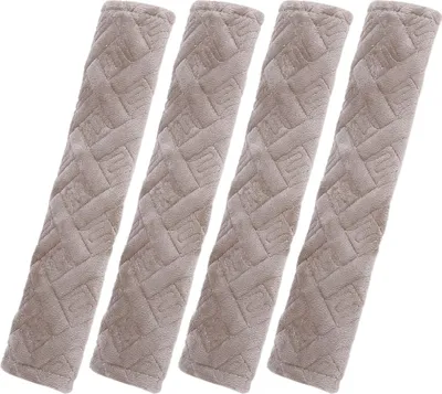 Produktbild von 4 Stück Plüsch Autositzgurt Schutz Schultergurt Pad Abdeckung Khaki