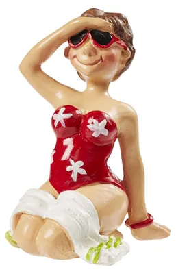 Urlaubsfrau für die Badewanne, 6 cm, Kunstharz