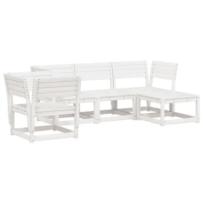 Produktbild von vidaXL 5-tlg. Garten-Lounge-Set Weiß Massivholz Kiefer