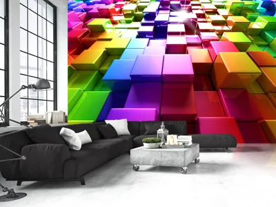 Produktbild von Vlies Fototapete 350x256 cm Tapeten Wandtapete XXL Kubus Würfel 3D f-A-0349-a-a